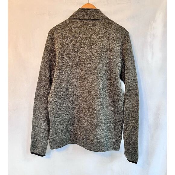 Vuori Men Durango Half Zip Sweater LARGE Black Heather Fleece Pullover EUC - Picture 5 of 6